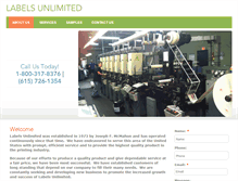 Tablet Screenshot of labelsunlimitedinc.net